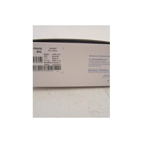 NIP104-Jeringa de 3ml Ag25x16 c/100pza