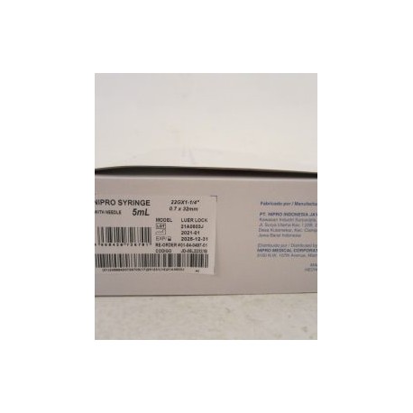NIP106- Jeringa de 5ml Ag22x32 Negra c/100