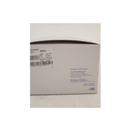 NIP109- Jeringa de 20ml Sin Aguja c/50pza