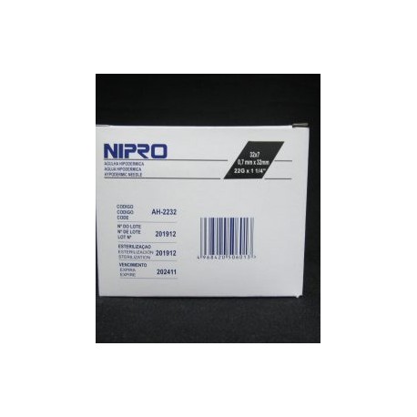 NIP112 Aguja hipodérmica 22×32 c/100