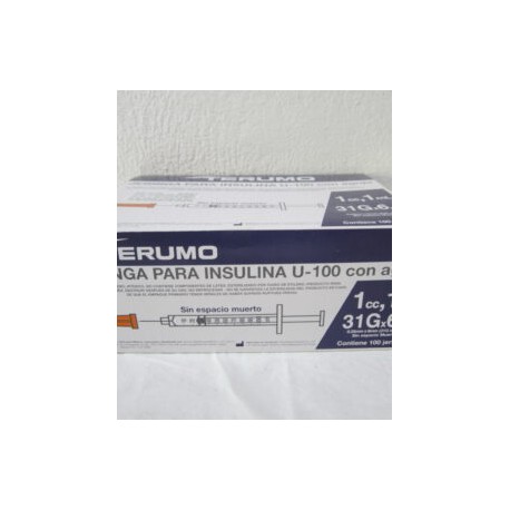 TER104 Jeringa Desechable 1ML AG 31X6 C/100